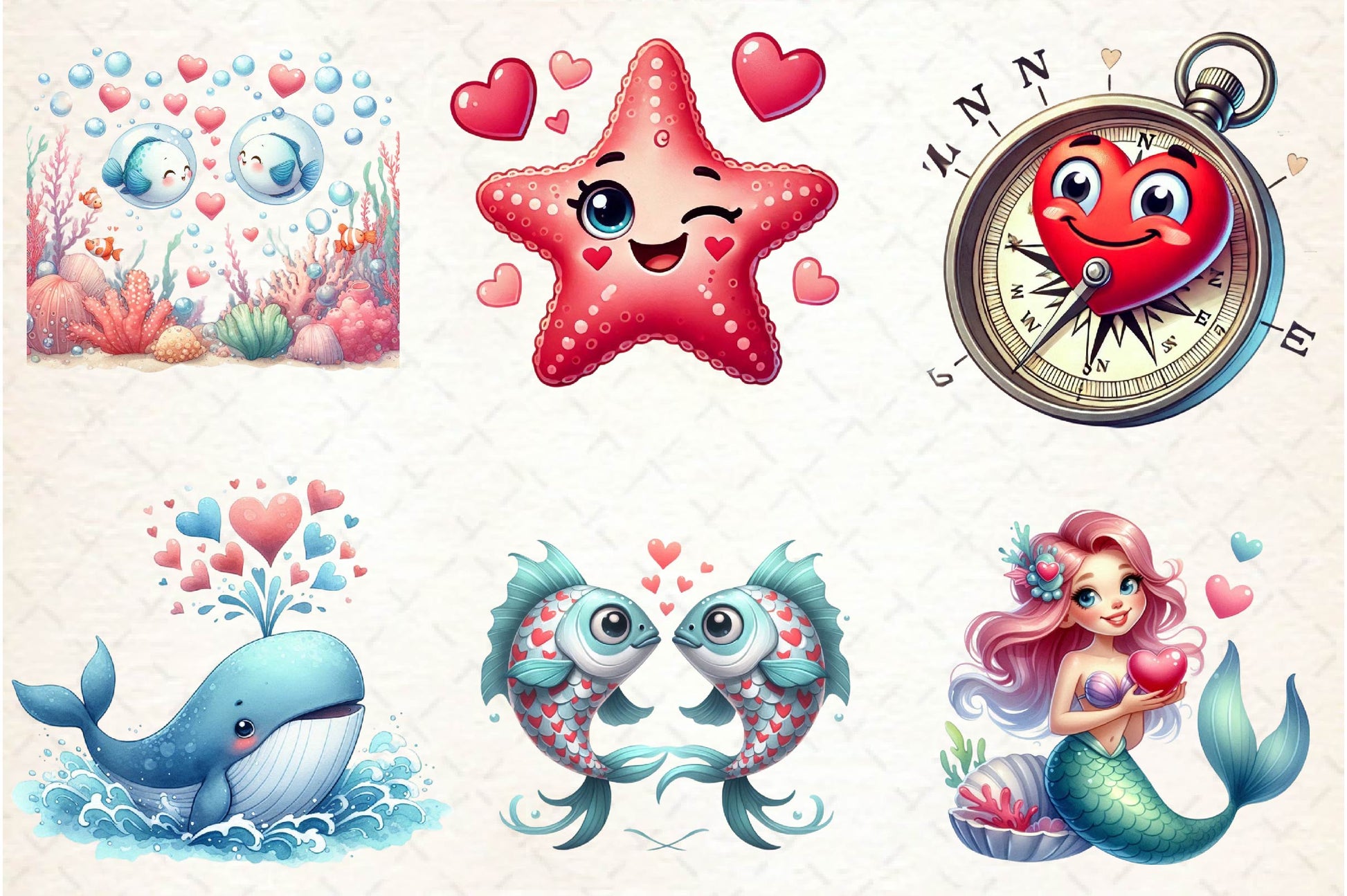 Maritime Valentine Clipart Bundle - CraftNest - Digital Crafting and Art