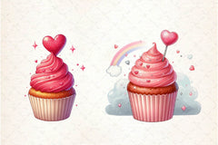 Valentine Cupcake Clipart Bundle - CraftNest - Digital Crafting and Art