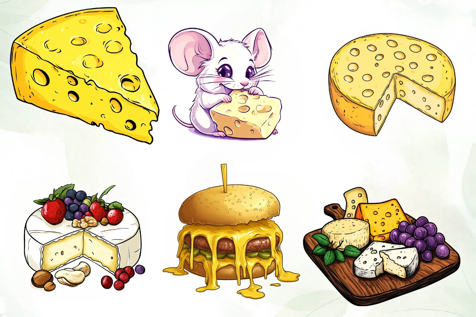 Cheese Clipart Bundle - CraftNest - Digital Crafting and Art