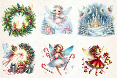 Beautiful Fairy Christmas Clipart Bundle - CraftNest - Digital Crafting and Art