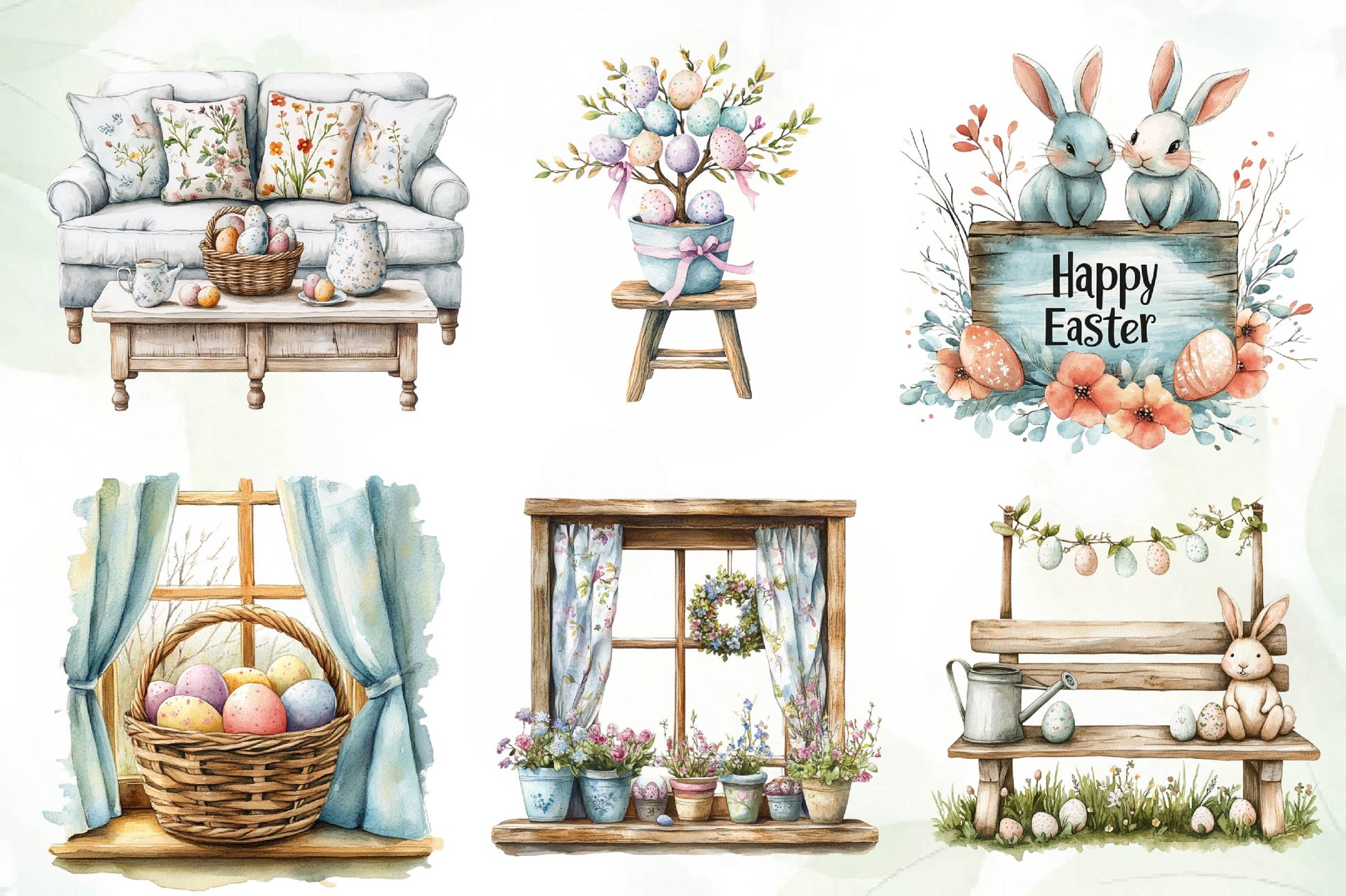 Easter Home Clipart Bundle - CraftNest - Digital Crafting and Art