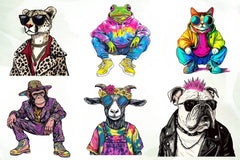 Funky Dressed Up Animals Clipart Bundle - CraftNest - Digital Crafting and Art