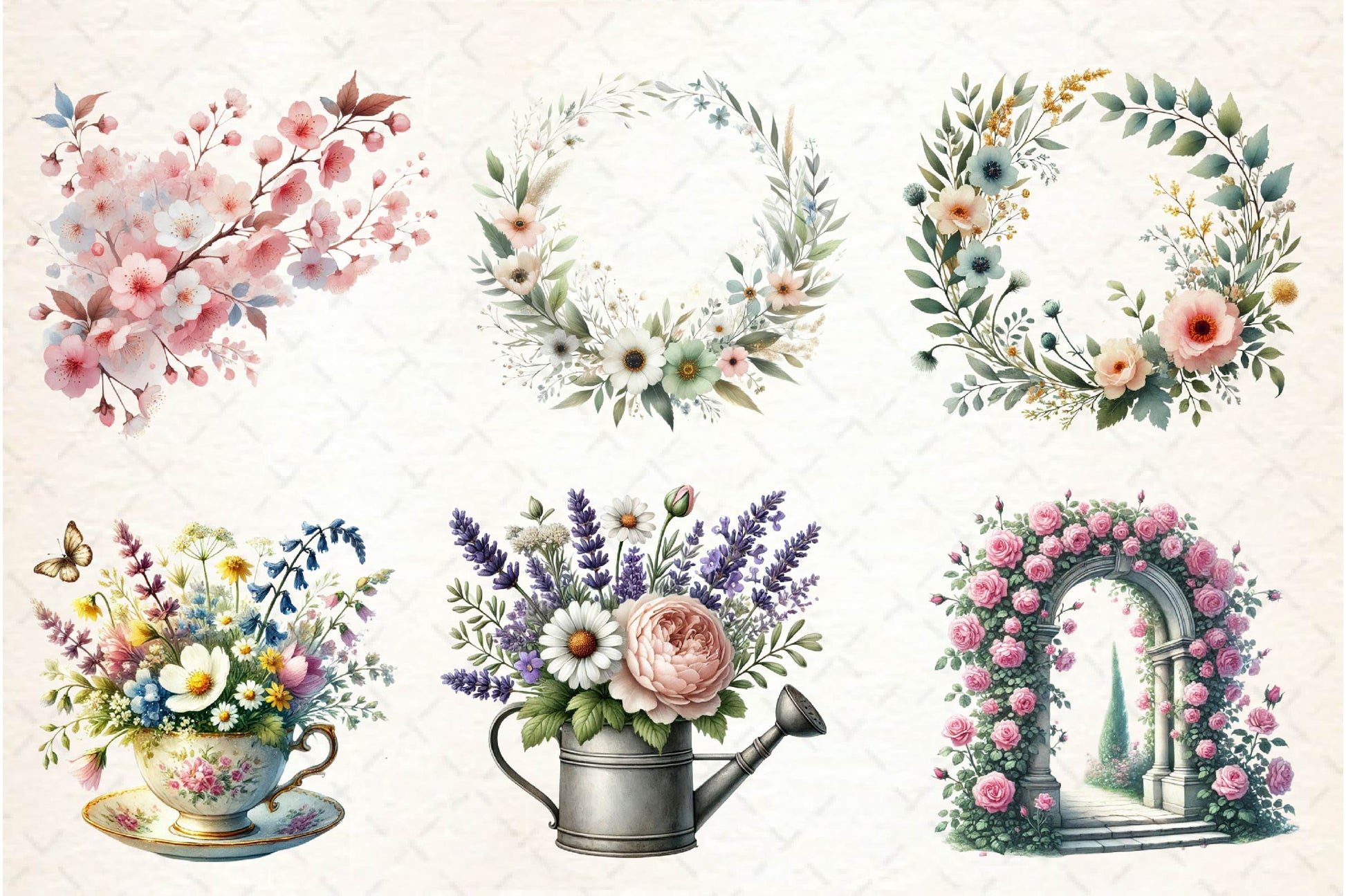 Spring Flower Garden Clipart Bundle - CraftNest - Digital Crafting and Art