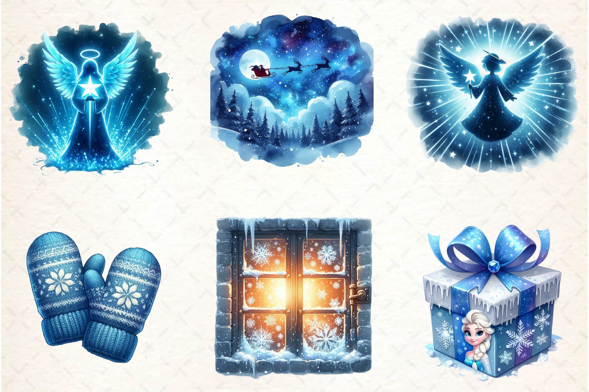 Blue Christmas Clipart Bundle - CraftNest - Digital Crafting and Art
