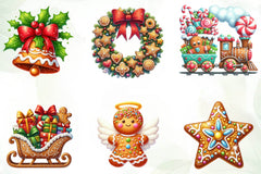 Gingerbread Christmas Clipart Bundle - CraftNest - Digital Crafting and Art
