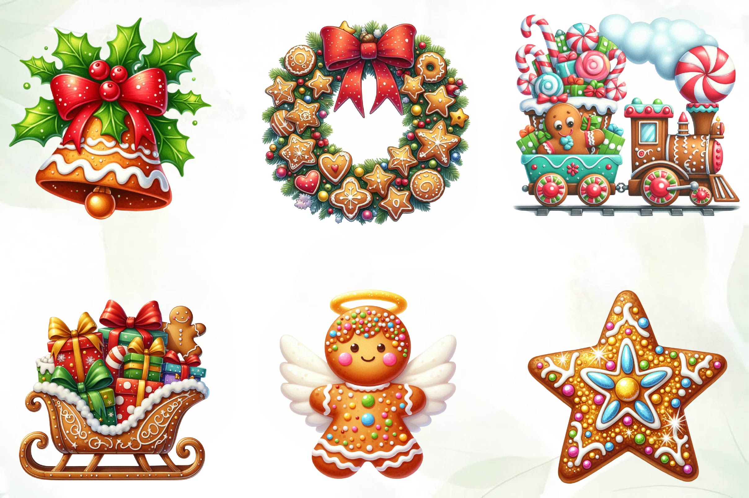 Gingerbread Christmas Clipart Bundle - CraftNest - Digital Crafting and Art