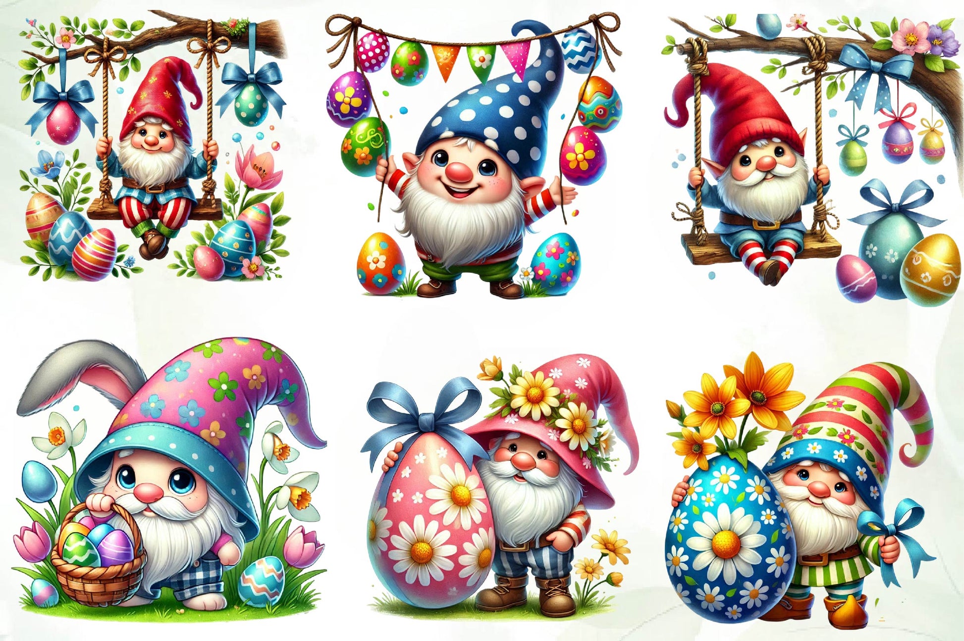 Easter Gnome Clipart Bundle - CraftNest - Digital Crafting and Art