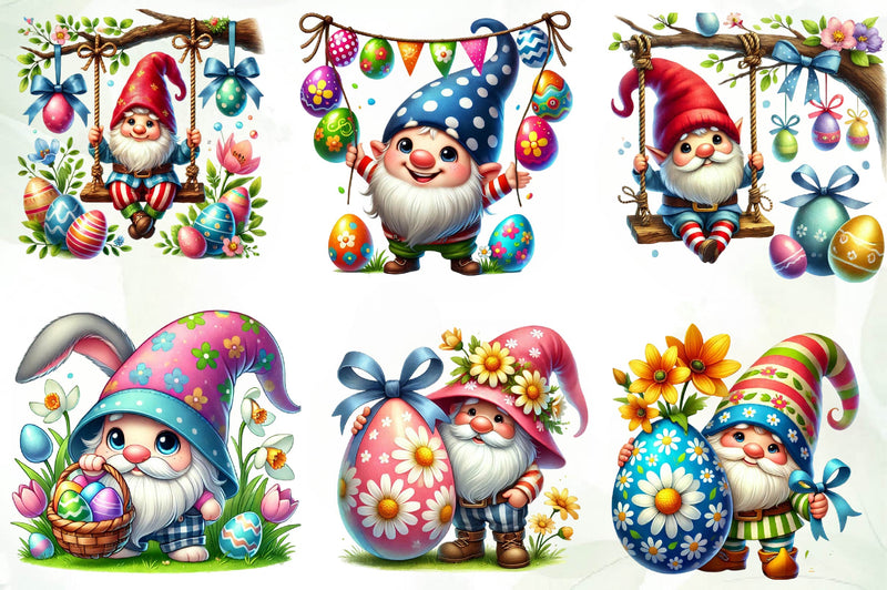 Easter Gnome Clipart Bundle - CraftNest - Digital Crafting and Art