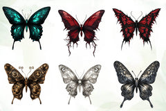 Gothic Summer Butterfly Clipart Bundle - CraftNest - Digital Crafting and Art