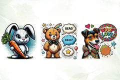 Animals Pop Art Clipart Bundle - CraftNest - Digital Crafting and Art