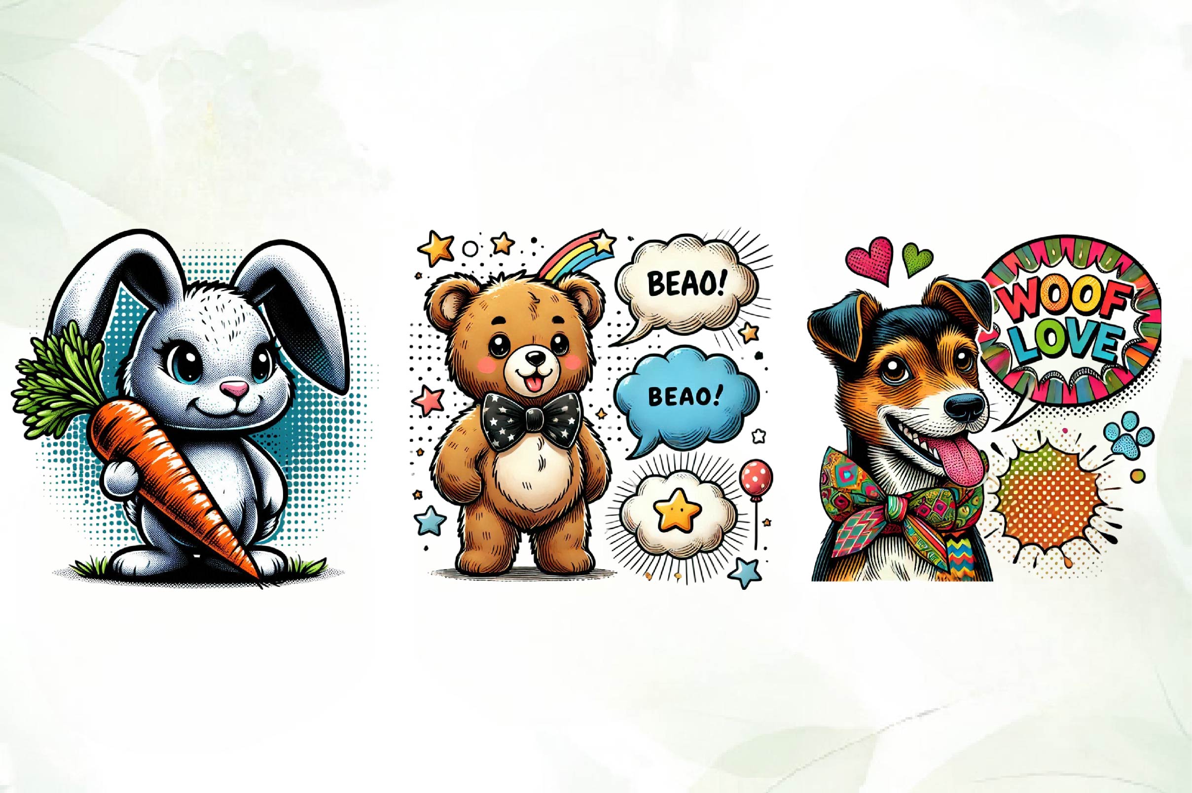 Animals Pop Art Clipart Bundle - CraftNest - Digital Crafting and Art