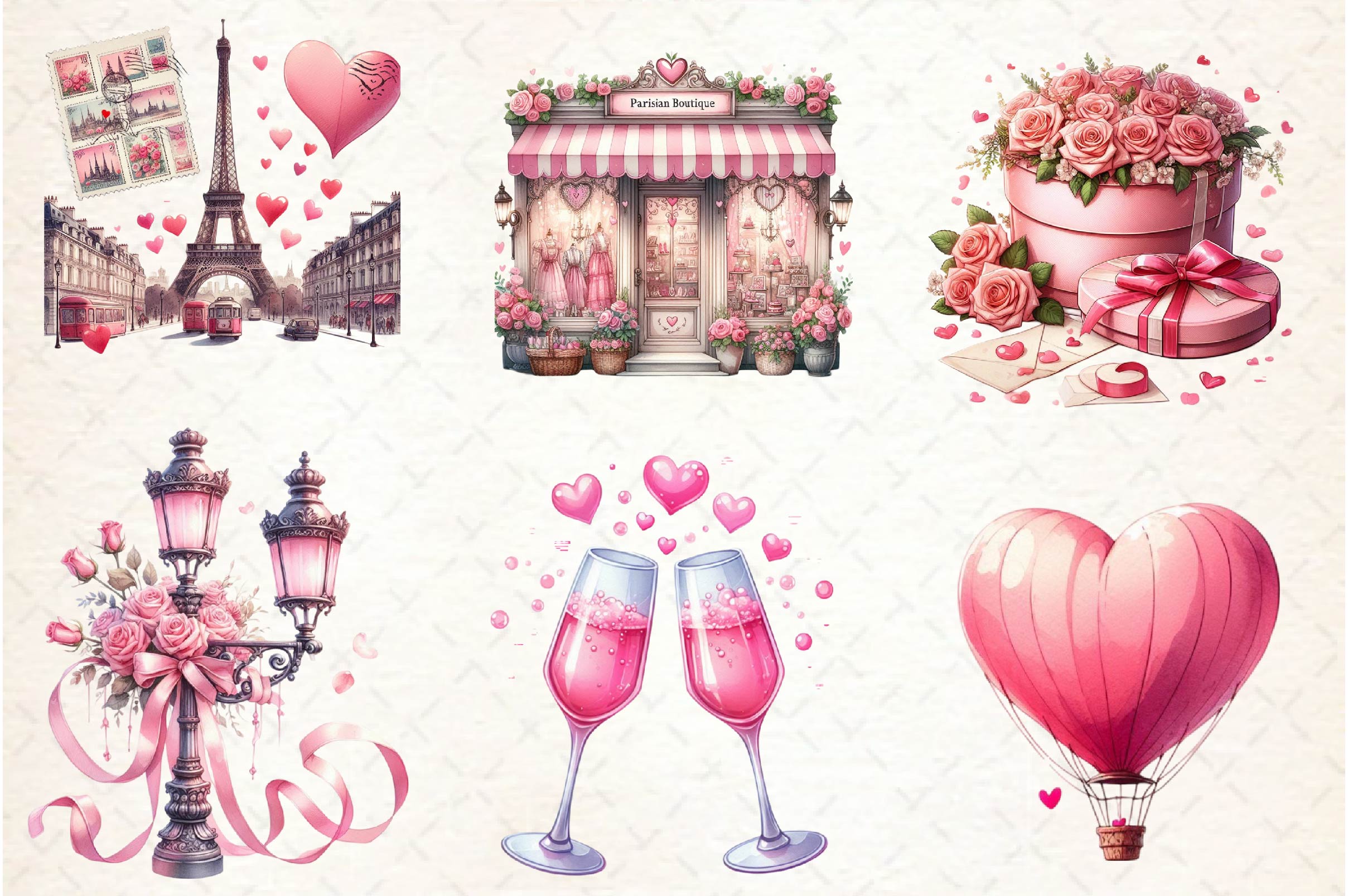 Parisian Love Clipart Bundle - CraftNest - Digital Crafting and Art