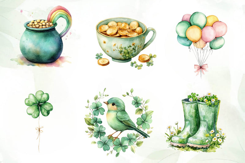 Pastel Patricks Day Clipart Bundle - CraftNest - Digital Crafting and Art