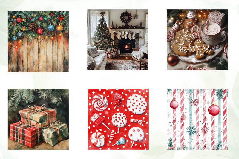 Background Christmas Clipart Bundle - CraftNest - Digital Crafting and Art