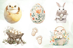 Neutral White Easter Clipart Bundle 2 - CraftNest - Digital Crafting and Art