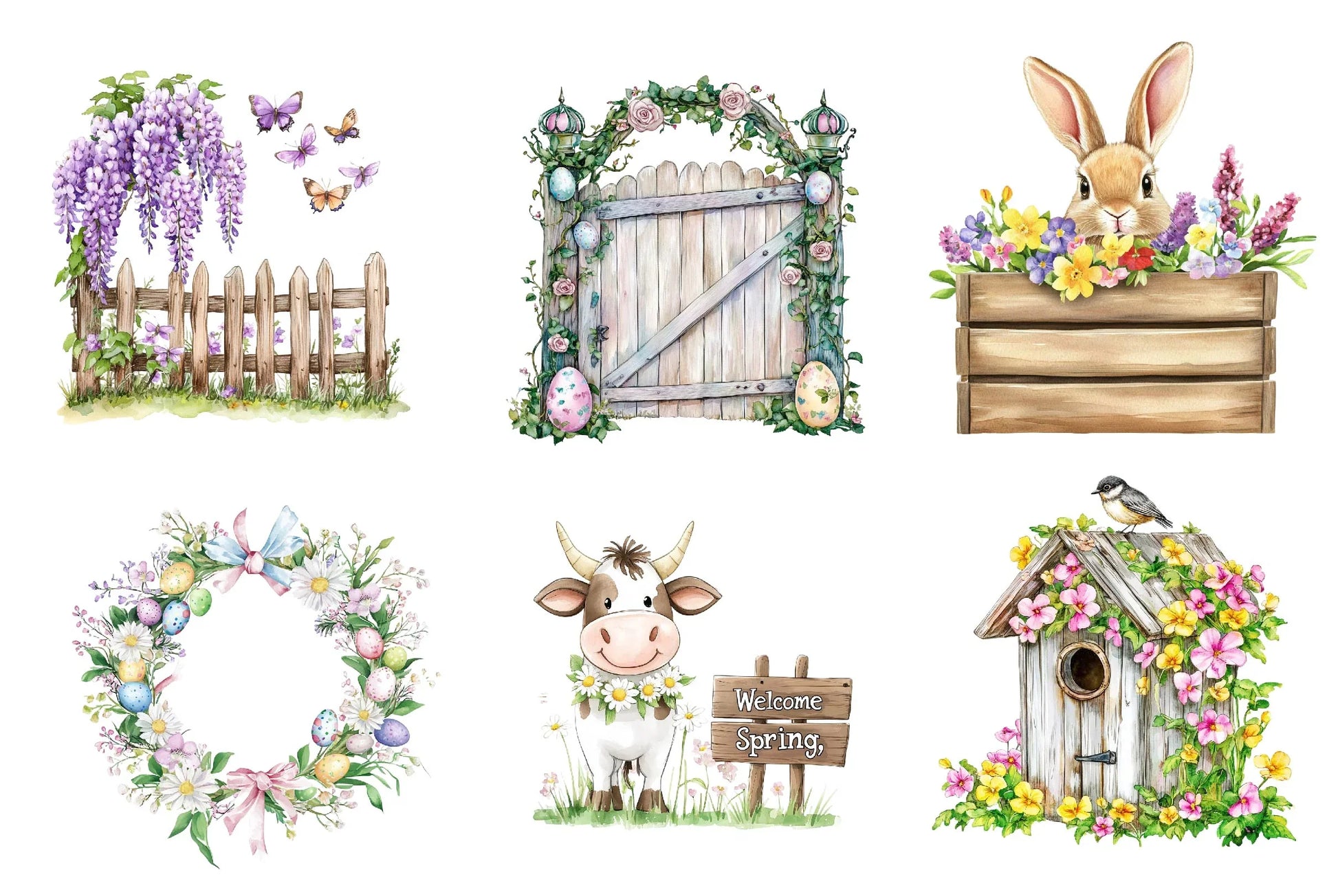 Happy Spring Clipart Bundle 1 - CraftNest - Digital Crafting and Art