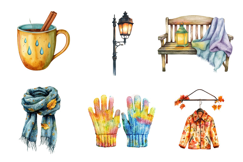 Autumn Rainy Day Clipart Bundle - CraftNest - Digital Crafting and Art