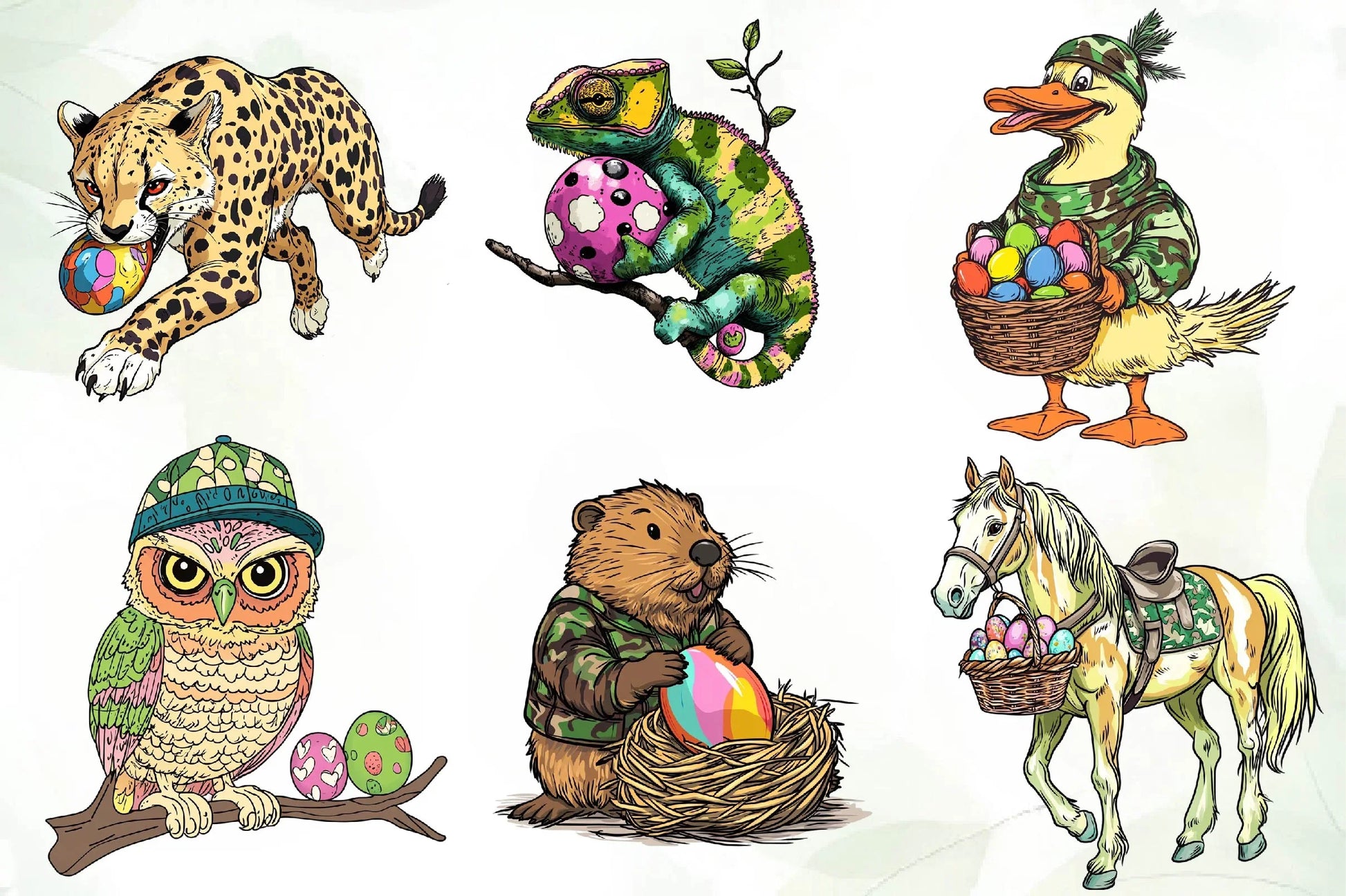 Egg Hunter Camo Animal Clipart Bundle - CraftNest - Digital Crafting and Art