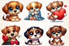 Cute And Emotional Dog Clipart Bundle - CraftNest - Digital Crafting and Art