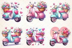 Valentines Scooter Clipart Bundle - CraftNest - Digital Crafting and Art
