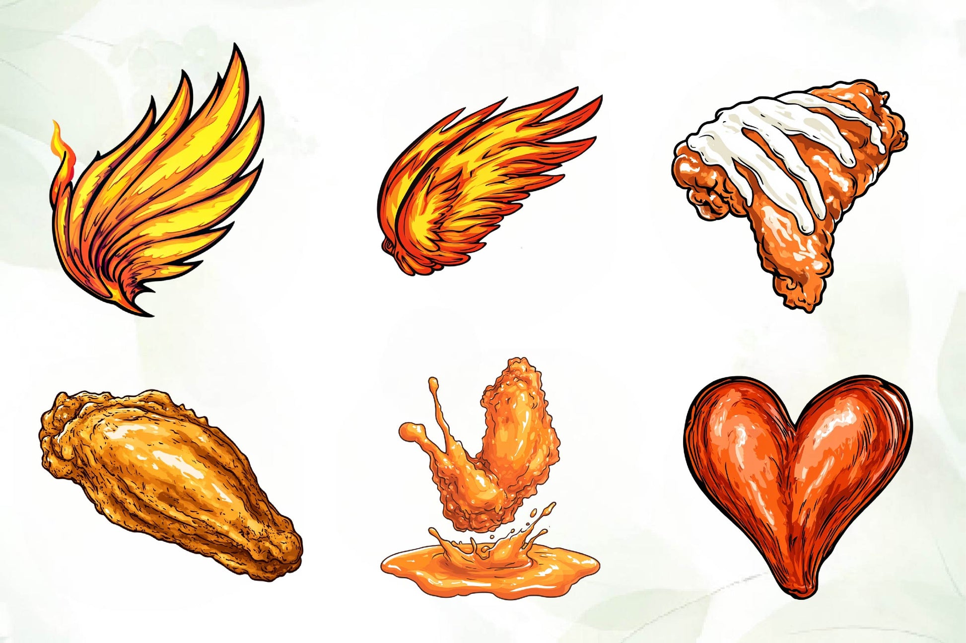 Buffalo Wing Clipart Bundle - CraftNest - Digital Crafting and Art