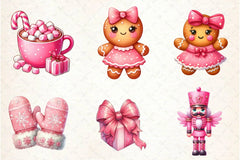Cute Girly Christmas Clipart Bundle - CraftNest - Digital Crafting and Art
