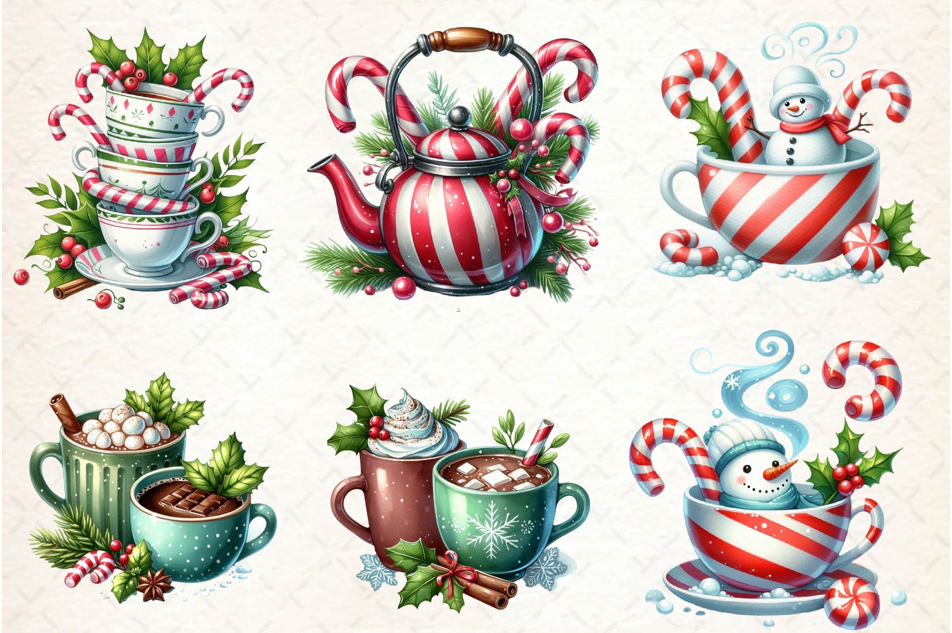 Peppermint Tea Clipart Bundle - CraftNest - Digital Crafting and Art