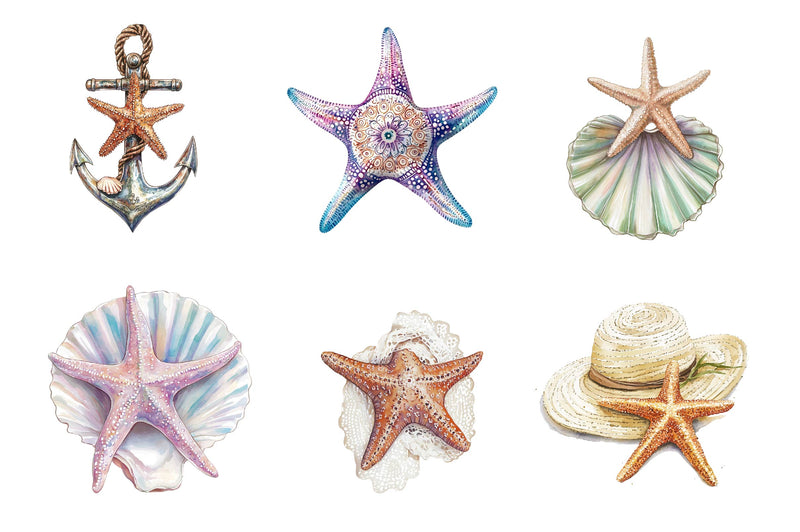 Summer Starfish Clipart Bundle - CraftNest - Digital Crafting and Art
