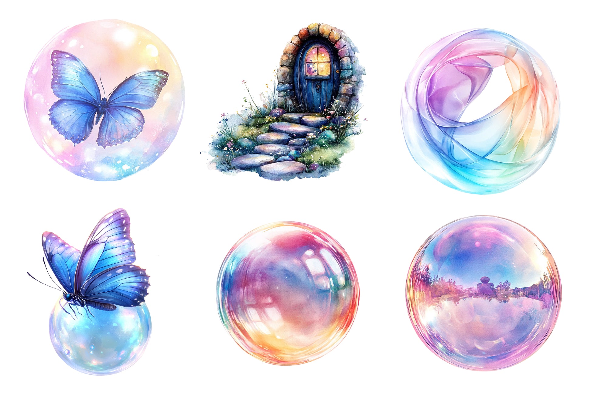 Spring Iridescent Bubble Clipart Bundle - CraftNest - Digital Crafting and Art