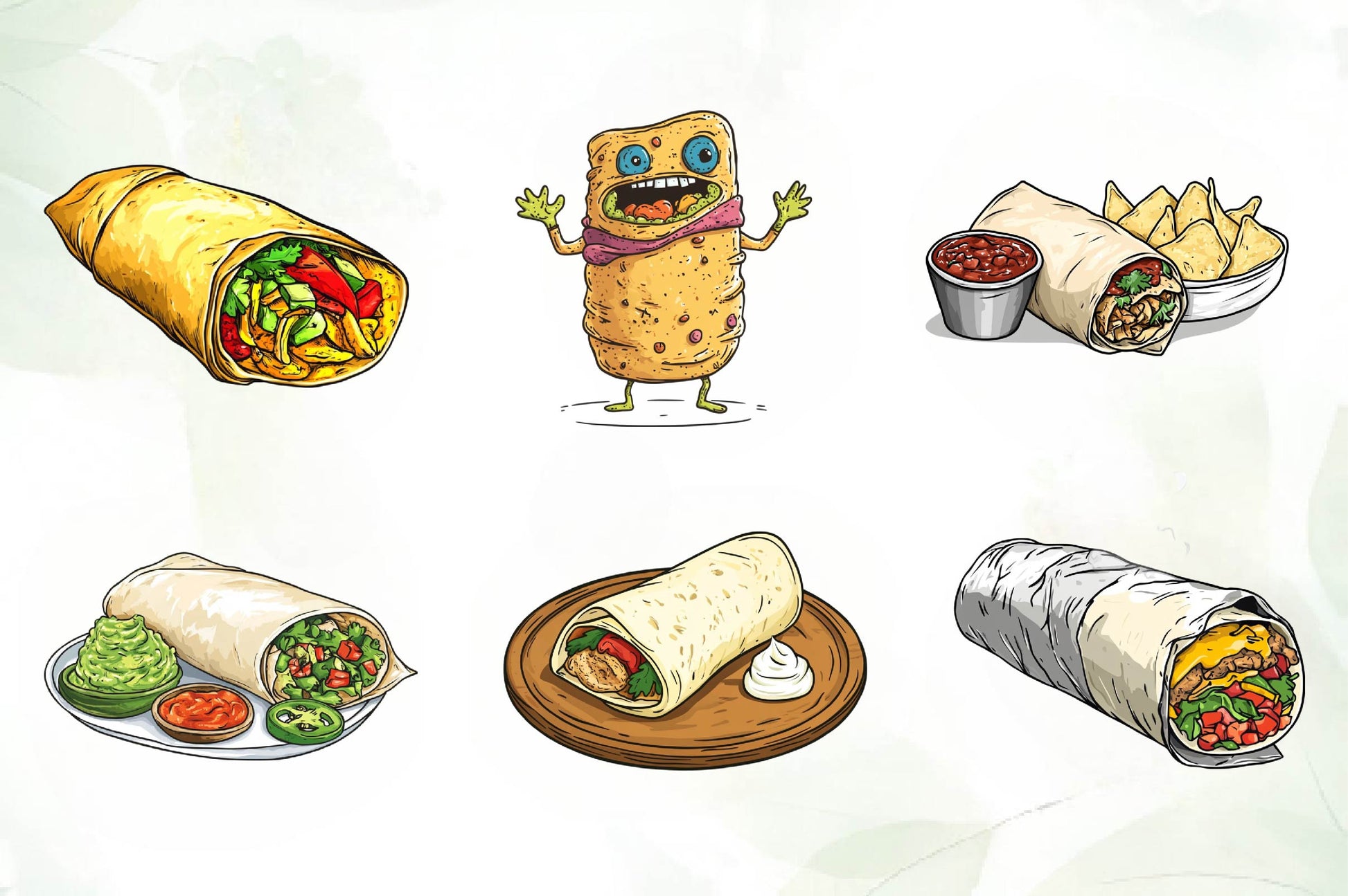 Burritos Clipart Bundle - CraftNest - Digital Crafting and Art