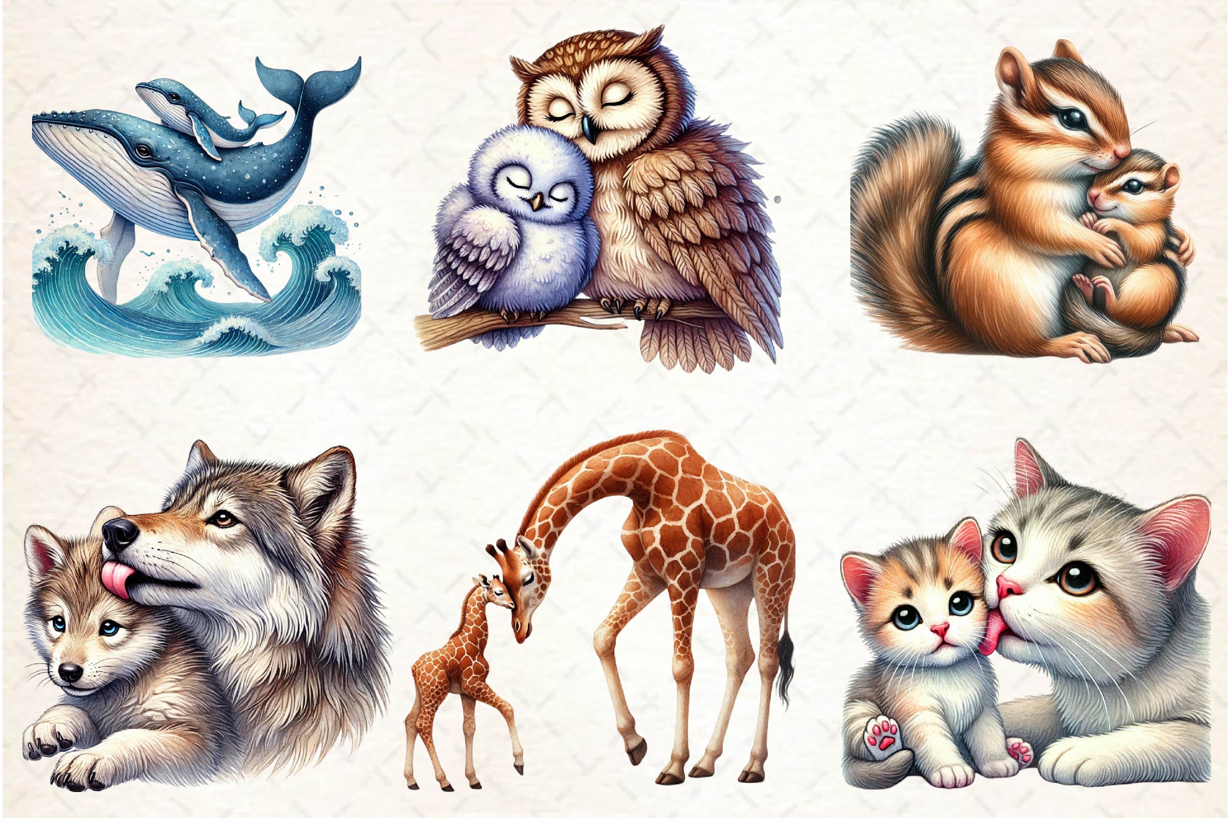 Mothers Day Animals Clipart Bundle - CraftNest - Digital Crafting and Art