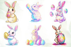 Glitter Bunny & Easter Egg Design Clipart Bundle - CraftNest - Digital Crafting and Art
