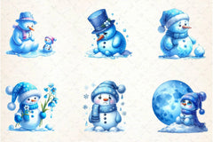 Depression Sad Snowman Clipart Bundle - CraftNest - Digital Crafting and Art