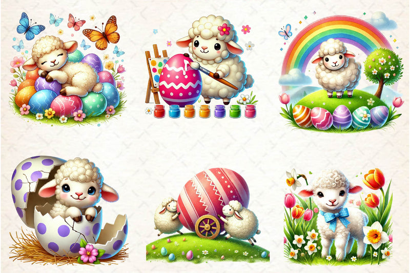 Easter Sheep Clipart Bundle 2 - CraftNest - Digital Crafting and Art