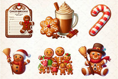 Gingerbread Cookie Christmas Clipart Bundle - CraftNest - Digital Crafting and Art