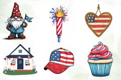 Patriotic Stars & Stripes Clipart Bundle - CraftNest - Digital Crafting and Art
