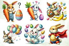 Comic Easter Day Clipart Bundle - CraftNest - Digital Crafting and Art