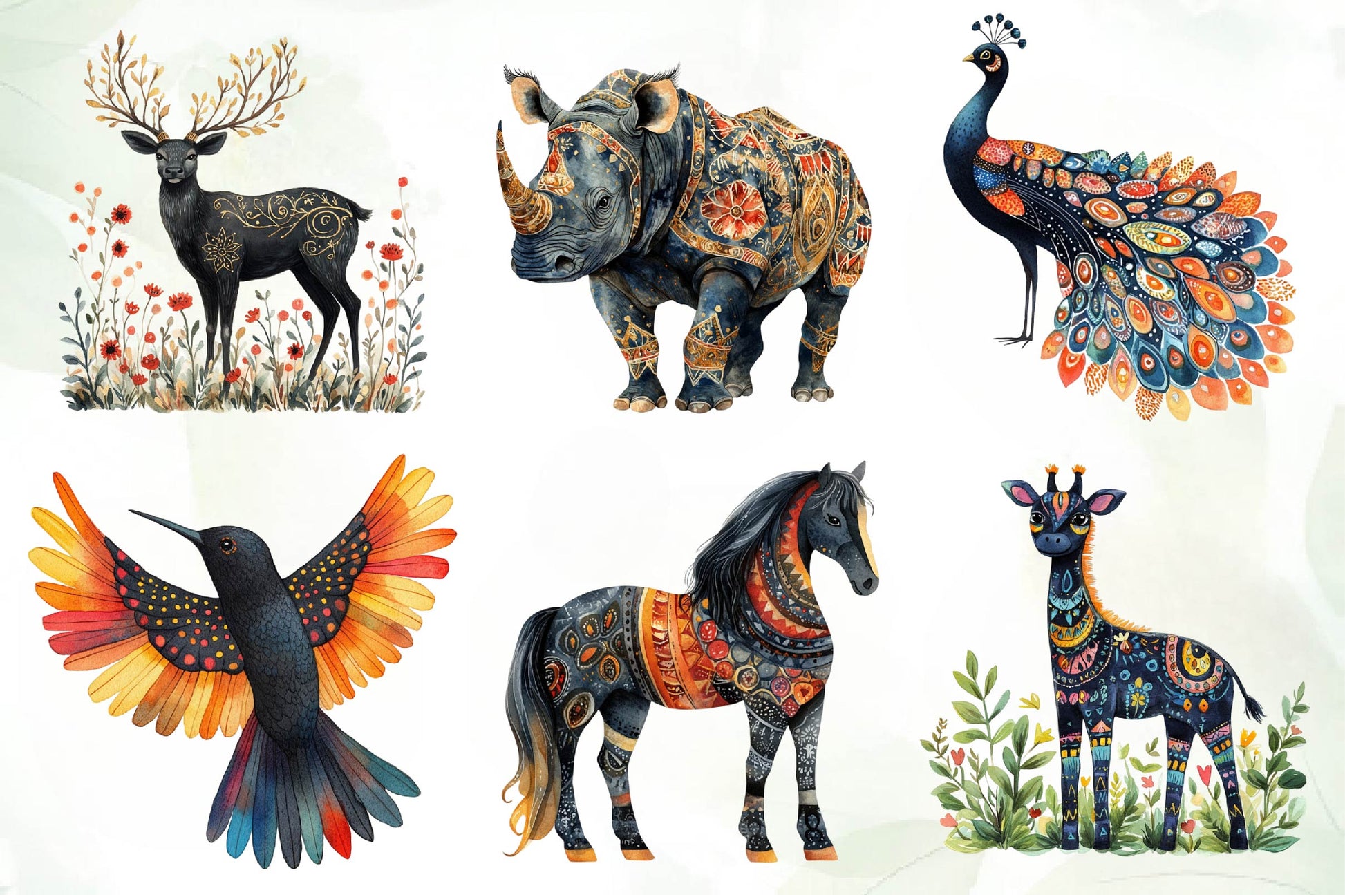 Black Month Animals Clipart Bundle 1 - CraftNest - Digital Crafting and Art