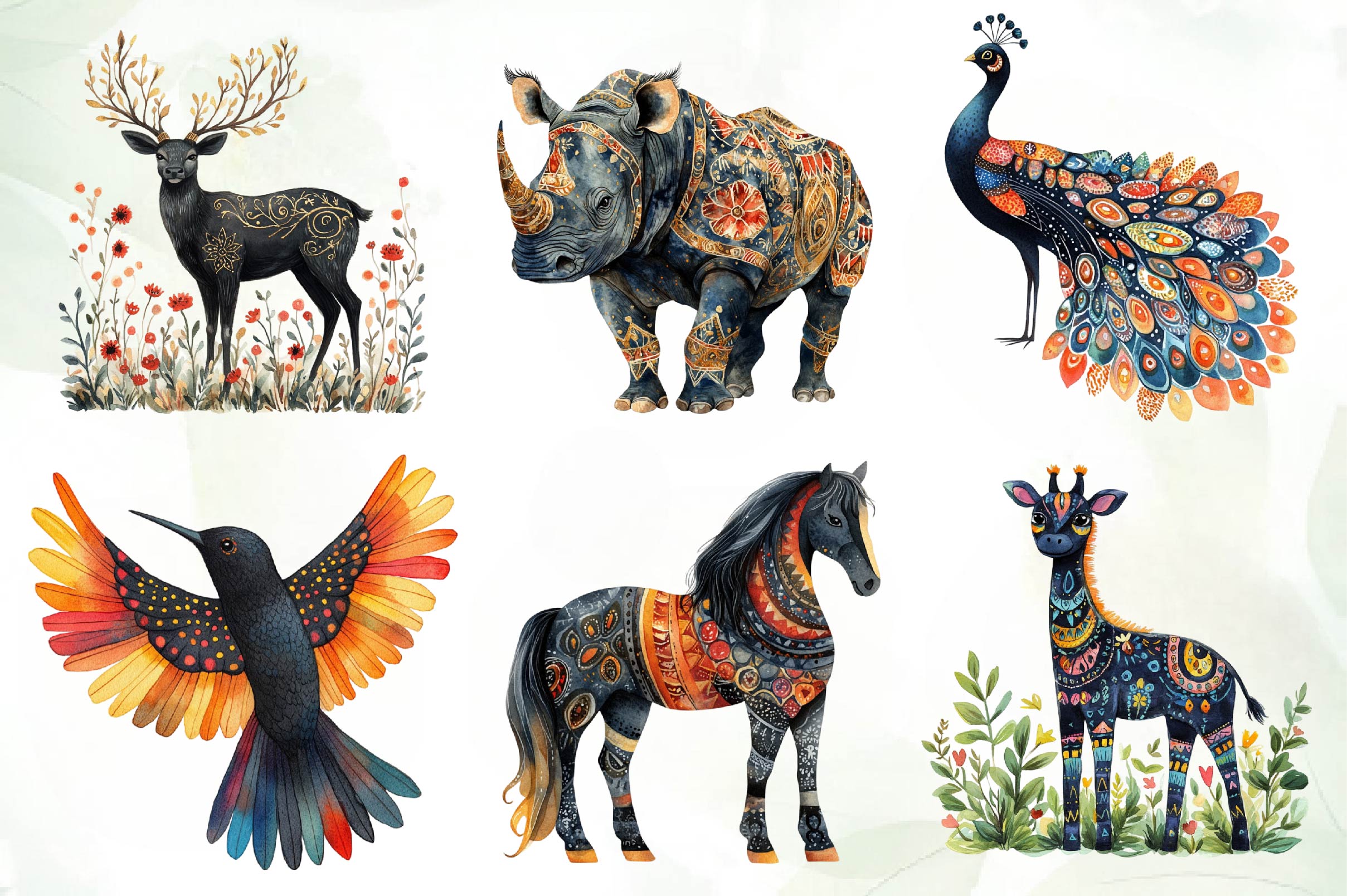 Black Month Animals Clipart Bundle 1 - CraftNest - Digital Crafting and Art