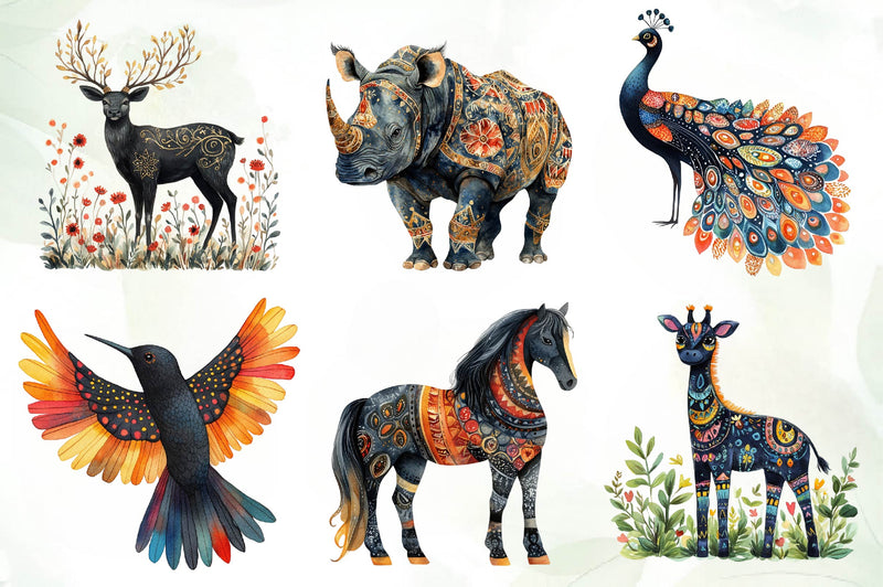 Black Month Animals Clipart Bundle 1 - CraftNest - Digital Crafting and Art