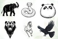 Black Animals Icon Clipart Bundle - CraftNest - Digital Crafting and Art