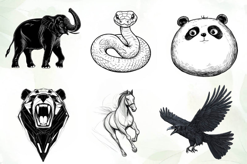 Black Animals Icon Clipart Bundle - CraftNest - Digital Crafting and Art