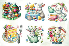 Easter Day Tea Party Clipart Bundle - CraftNest - Digital Crafting and Art