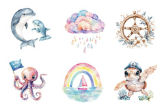 Adventure At Sea Nursery Clipart Bundle - CraftNest - Digital Crafting and Art