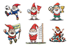 Soccer Gnome Clipart Bundle - CraftNest - Digital Crafting and Art