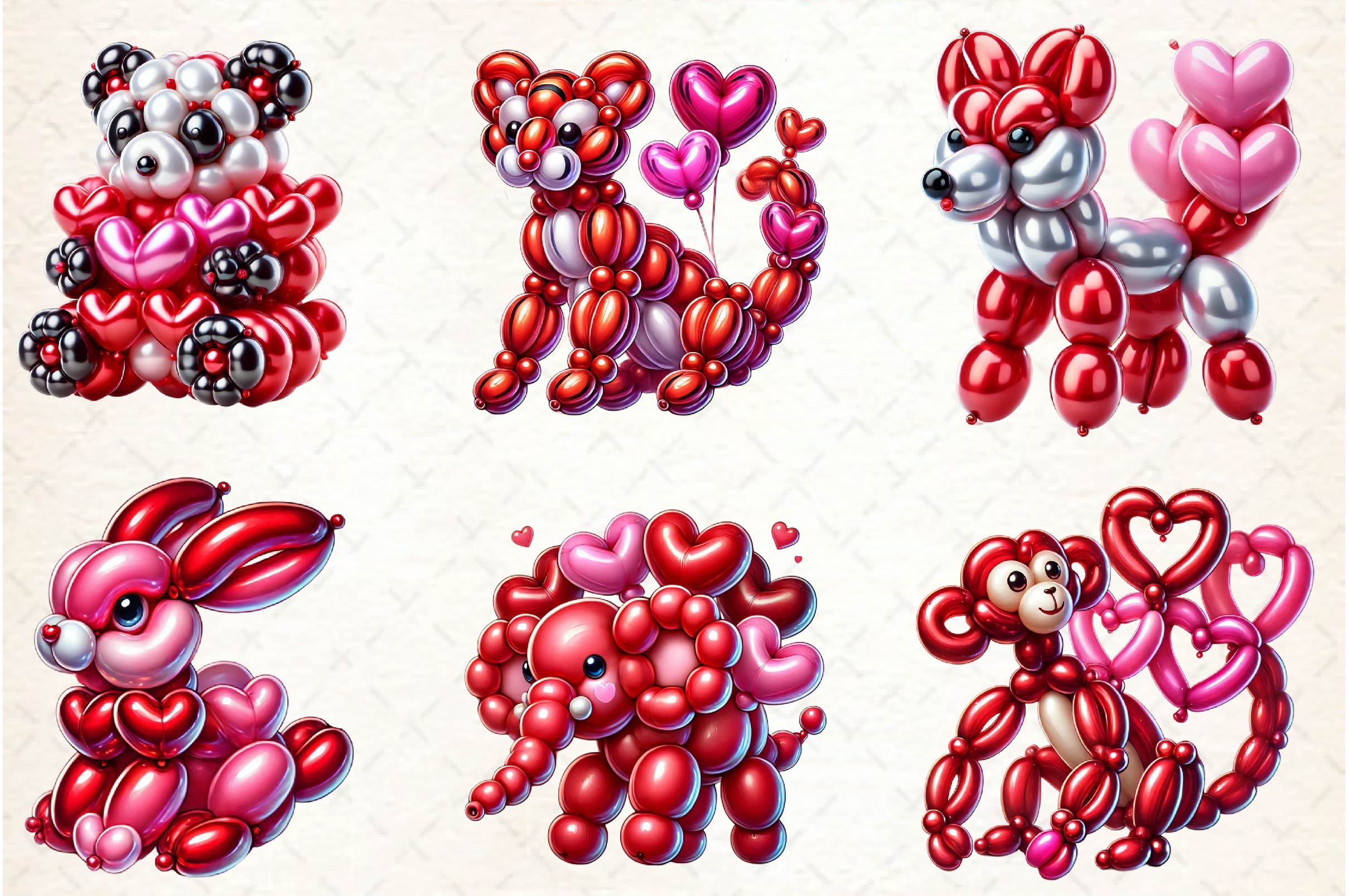 Balloon Animals Clipart Bundle - CraftNest - Digital Crafting and Art