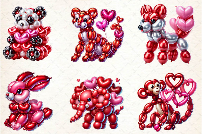 Balloon Animals Clipart Bundle - CraftNest - Digital Crafting and Art