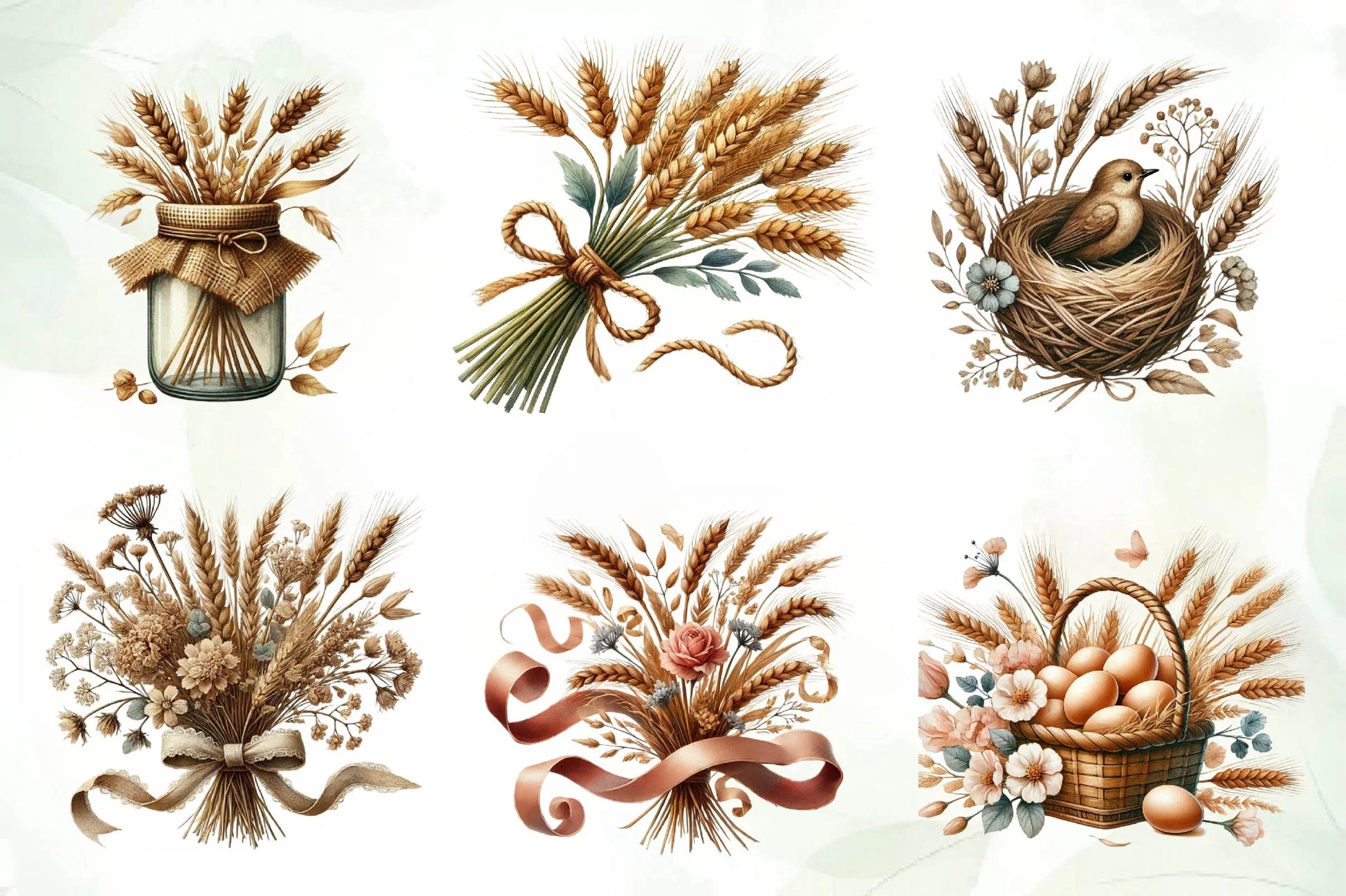 Sepia Spring Clipart Bundle - CraftNest - Digital Crafting and Art