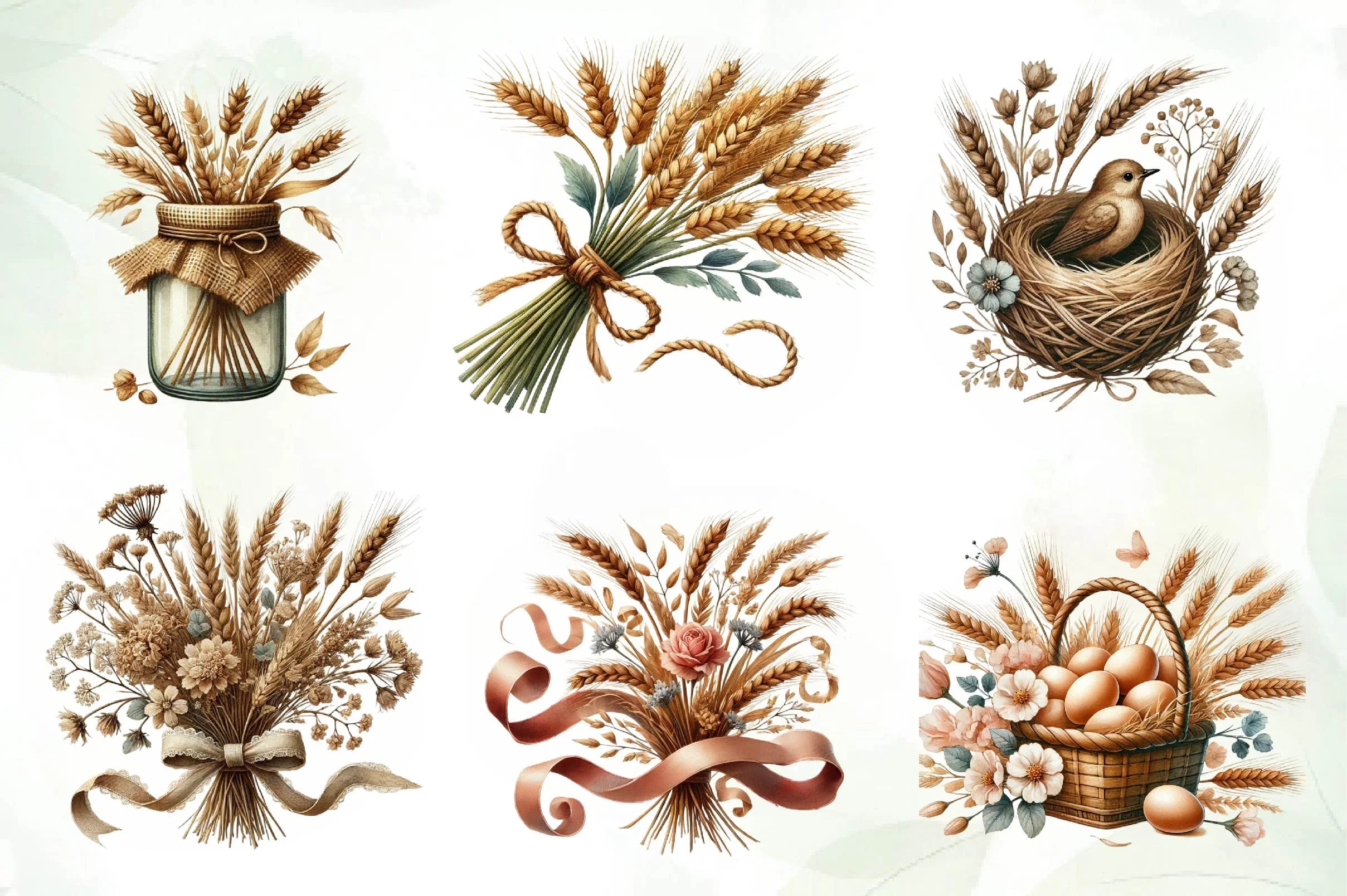 Sepia Spring Clipart Bundle - CraftNest - Digital Crafting and Art