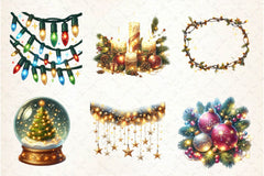 Twinkling Lights Christmas Clipart Bundle - CraftNest - Digital Crafting and Art